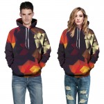 Headbook Men/Women Hoodies With Hat Hoody Print Color Blocks Autumn Winter Thin 3d Sweatshirts Hooded Hood Tops