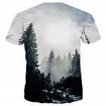 Headbook New Arrivals Men/Women 3d T-shirt Print Winter Forest Trees Quick Dry Summer Tops Tees Brand Tshirts
