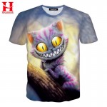 Headbook New Fashion Men/Women T-shirt Summer Tops Short Sleeve cat 3d Print T-shirt Space galaxy T shirt Cartoon Tees