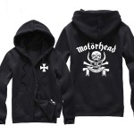 Heavy Metal Motorhead Skull Head Letter Men Zipper Hoodies Print Male Black Hoodie Hooded Sweatshirt Winter Hoody Clothes Swag 