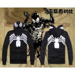 Hero Catcher  Cotton Venom Hoodie Black Spiderman Hoodie Venom Jacket Black Spiderman Jacket With Hood
