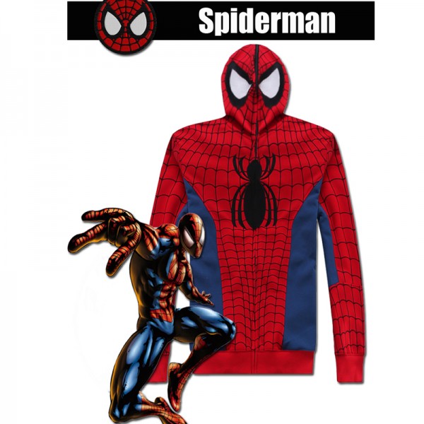 Hero Catcher  Red Spiderman Hoodie Spiderman Jacket With Hood High Quality Brands Spiderman Hoodie