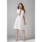 High-End Kate Princess Dress Women White Lace Dress 2017 Short Sleeve  Retro Party Dresses Robe Dentelle Dames Kleding 72280