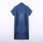 High Quality 2017 Summer Denim Dress Women Clothing Plus Size 3XL Women Jeans Dress Elegant Casual Cowboy Dresses vestidos