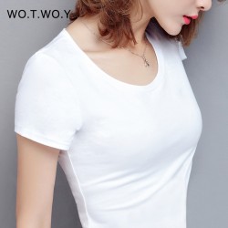High Quality 21 Candy Color Cotton Basic T-shirt Women Casual O-neck Female T Shirt For Women Short Sleeve Female Tops 001