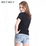 High Quality Animal Embroidery T-shirt Women Kawaii Pattern Short Sleeve Design Cotton T Shirt Women Black Tees Plus Size 207