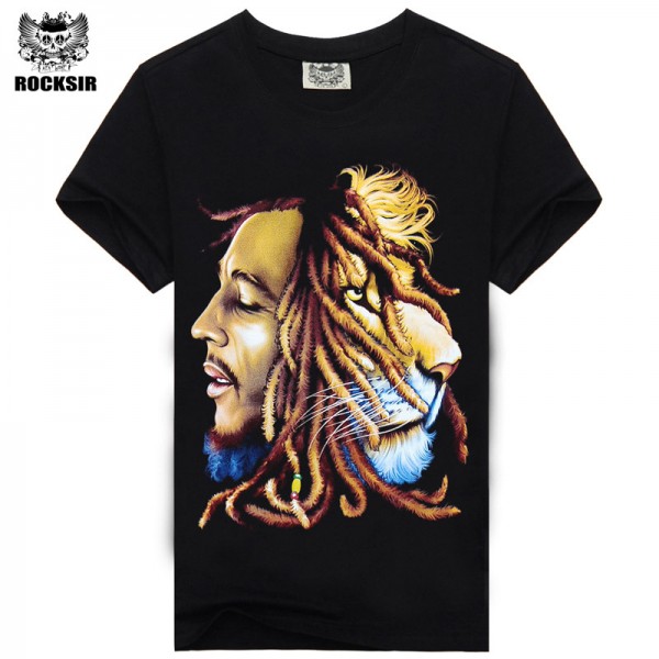 High Quality Bob Marley Quotes Music Reggae Rastafari men's high quality tee t-shirt dress camisetas camisa clothing t shirt