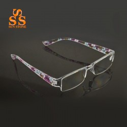 High Quality Fashion Colors Unbreakable Reading Glasses Women Men Ultralight Anti Fatigue Flower Temple Presbyopic Magnifier 391