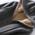 High Quality Men's Winter Wool Hooded Fleece Thicken Warm Baggy Coat Cotton Men bts Hoodie Male thermal Sweatshirt Jackets S-XXL