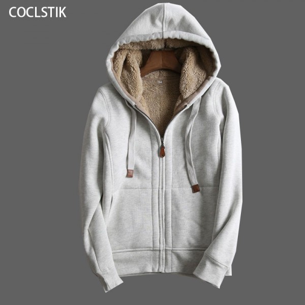 High Quality Men's Winter Wool Hooded Fleece Thicken Warm Baggy Coat Cotton Men bts Hoodie Male thermal Sweatshirt Jackets S-XXL