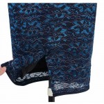 High Quality Womens Elegant Summer Gold Line Lace Dress Cap Sleeve Slim Casual Party Dresses Fitted Sheath Bodycon Dress 161