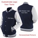 High Quality custom Sweatshirt plain LOGO DIY customized print Casual Sweatshirt Coat Brand Baseball Jacket
