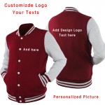 High Quality custom Sweatshirt plain LOGO DIY customized print Casual Sweatshirt Coat Brand Baseball Jacket