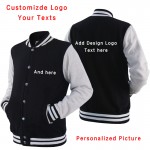 High Quality custom Sweatshirt plain LOGO DIY customized print Casual Sweatshirt Coat Brand Baseball Jacket