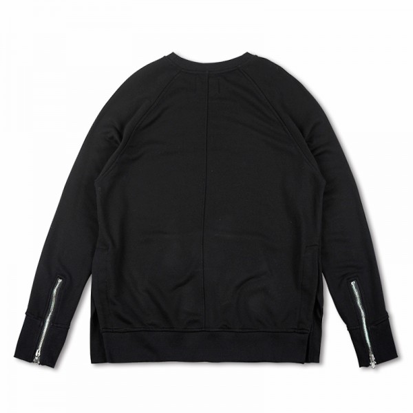 High Version zippered Sleeve Crewneck Sweatshirt Kanye West Short Style Hip Hop Skateboards Pullovers Free Shipping  