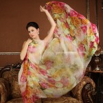 High quality 100% mulberry natural silk scarf  shawl hijab wrap women female long style spring summer Beach Cover-ups 