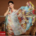 High quality 100% mulberry natural silk scarf  shawl hijab wrap women female long style spring summer Beach Cover-ups 