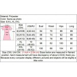 High quality 2018 new fashion lady spring three quarter sleeve O-neck sexy high waist one piece dress girl's clothing W-0573