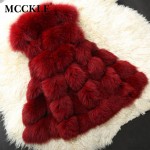High quality Fur Vest coat Luxury Faux Fox Warm Women Coat Vests Winter Fashion furs Women's Coats Jacket Gilet Veste 4XL