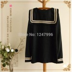 High quality Spring Lolita Cute Grey&Navy Blue Sailor Collar Full sleeve Cute Japan Loose Casual Autumn Mori Girl Short Dress