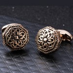 High quality designer metal cufflinks for man have 3 colors of Rose gold/Gun/Anti-rhodium Round New cufflinks for shirt Dress