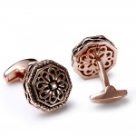 High quality designer metal cufflinks for man have 3 colors of Rose gold/Gun/Anti-rhodium Round New cufflinks for shirt Dress
