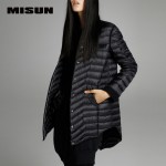 High quality misun 2017 spring  thin coat medium-long down coat  female brief jackets new hot sell 
