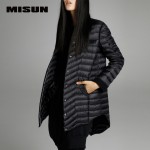 High quality misun 2017 spring  thin coat medium-long down coat  female brief jackets new hot sell 
