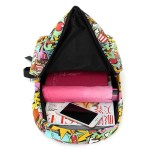 Hippie Canvas Backpacks Student School Bag Graffiti Backpack Cartoon Print Rucksack Travel Pack Laptop Graffiti Bolsa Mochila