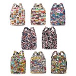 Hippie Canvas Backpacks Student School Bag Graffiti Backpack Cartoon Print Rucksack Travel Pack Laptop Graffiti Bolsa Mochila
