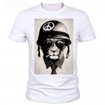 Homme OWL T-shirt mens brand tee shirt 2016 men t-shirt summer style men t-shirt with funny print men's t-shirt  24#