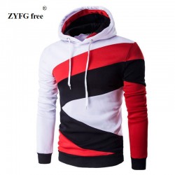 Hooded Men's 2017 Brand Male Long Sleeve Hoodie sudaderas hombre Sweatshirt Men's Slim geometric pattern Men's Hoodie Sportswear