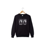 Hoodie sweatshirt free shipping 2016 new fun LOGO design fashion cotton round collar men s leisure pullover