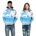 Hoodies men 3D sweatshirt men women couple hoodies blue sky white clouds harajuku pullovers hoodie plus size S-3XL