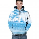 Hoodies men 3D sweatshirt men women couple hoodies blue sky white clouds harajuku pullovers hoodie plus size S-3XL