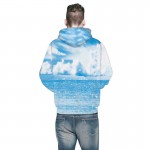 Hoodies men 3D sweatshirt men women couple hoodies blue sky white clouds harajuku pullovers hoodie plus size S-3XL