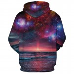 Hoodies men streetwear sweatshirt men harajuku colourful sunrise 3D universe starry hoodie brand clothing casual couple pullover