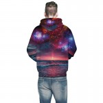 Hoodies men streetwear sweatshirt men harajuku colourful sunrise 3D universe starry hoodie brand clothing casual couple pullover