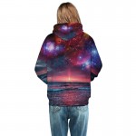 Hoodies men streetwear sweatshirt men harajuku colourful sunrise 3D universe starry hoodie brand clothing casual couple pullover