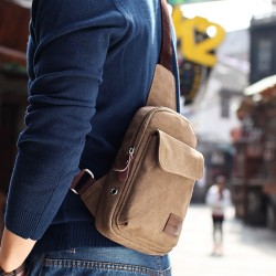 Hot 2017 New Casual Men's Chest Bag Canvas Sling Bag Multifunctional Small Male Crossbody Bags Fashion Shoulder Bags