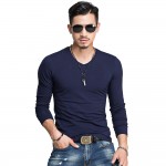 Hot 2017 New Spring Fashion Brand O-Neck Slim Fit Long Sleeve T Shirt Men Trend Casual Mens T-Shirt Korean T Shirts 4XL 5XL A005