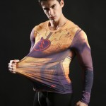 Hot 2017 Superhero Superman/Batman/Spiderman Men Long Sleeve T Shirt Compression Tights Tops Fitness T-shirt