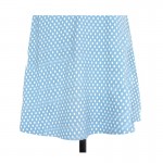 Hot 2017 summer dress Knee-Length three quarte Dot dress put on a large high-grade Sky blue and white dot dress