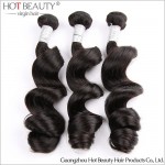 Hot Beauty Hair Pre Plucked Lace Frontal With Peruvian Virgin Hair Loose Wave 3pcs Malibu Dollface Recommend 4pcs/Lot