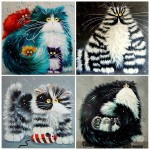 Hot Colorful Cat Diy 5D Diamond Painting Cross Stitch Full Diamond Embroidery Home Decor Square Drill Animal Series Best Gift zx