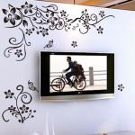 Hot DIY Wall Art Decal Decoration Fashion Romantic Flower Wall Sticker/ Wall Stickers Home Decor 3D Wallpaper Free Shipping