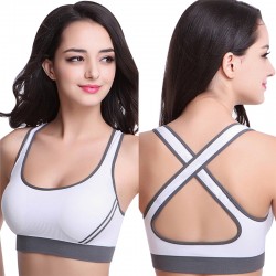 Hot! Himanjie Women Padded Tank Top Athletic Vest Gym Fitness Sports Bra Stretch Cotton Seamless popular Yoga Bras Drop Shipping