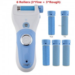 Hot Rechargeable Foot Care Tool + 6 Roller Electric Pedicure Peeling Dead Skin Removal Feet Care Machine Personal Care For Feet 