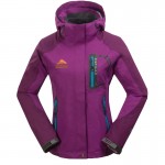 Hot Sale 2016 Female Outdoors Double Layer 3 in 1 Waterproof Trekking Jackets Windbreaker Women Warm Coat Fleece Liner CKL2002