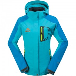 Hot Sale 2016 Female Outdoors Double Layer 3 in 1 Waterproof Trekking Jackets Windbreaker Women Warm Coat Fleece Liner CKL2002
